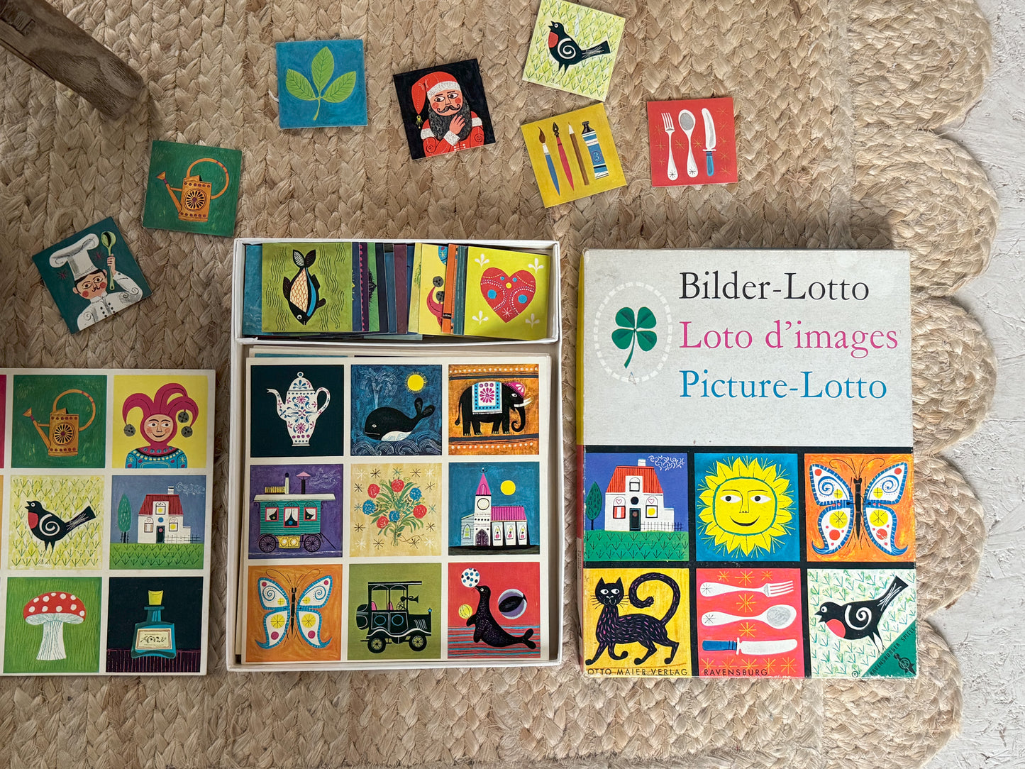 Vintage Midcentury 1960s Picture-Lotto Board Game - by RavensBurg