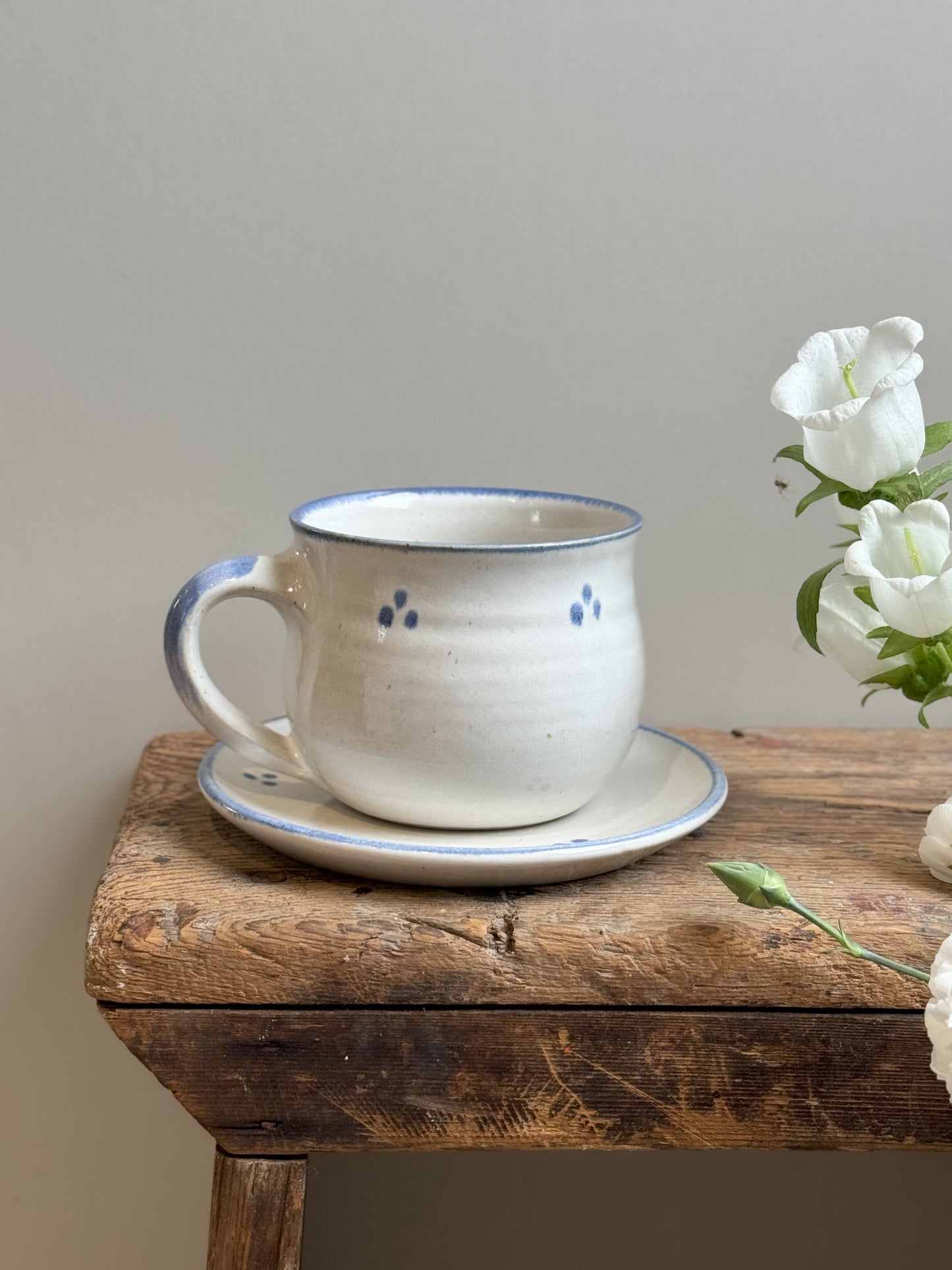 Studio Pottery Cappuccino Cup & Saucer