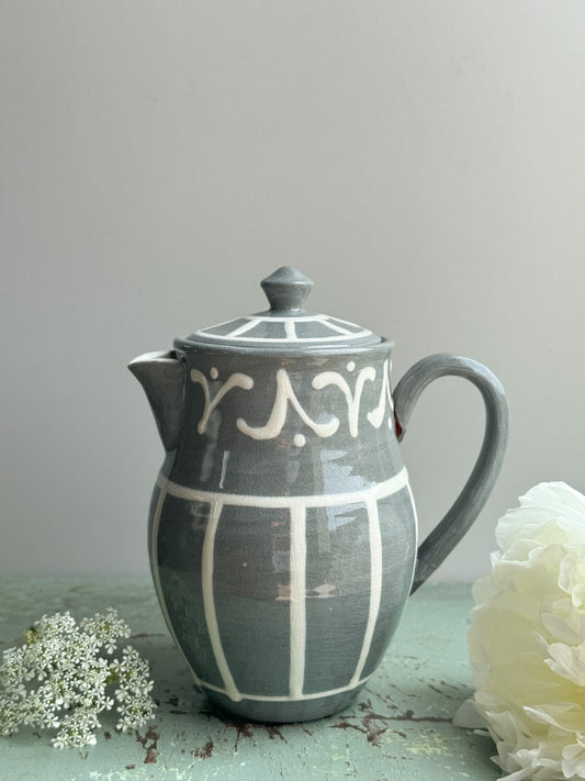 Vintage 1950s Vera Tollow Slipware Coffee Pot