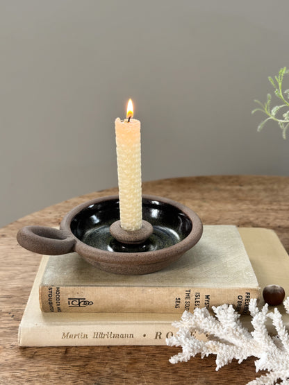 Vintage Studio Pottery Chamberstick - Beresford Pealing, Lyme Potters