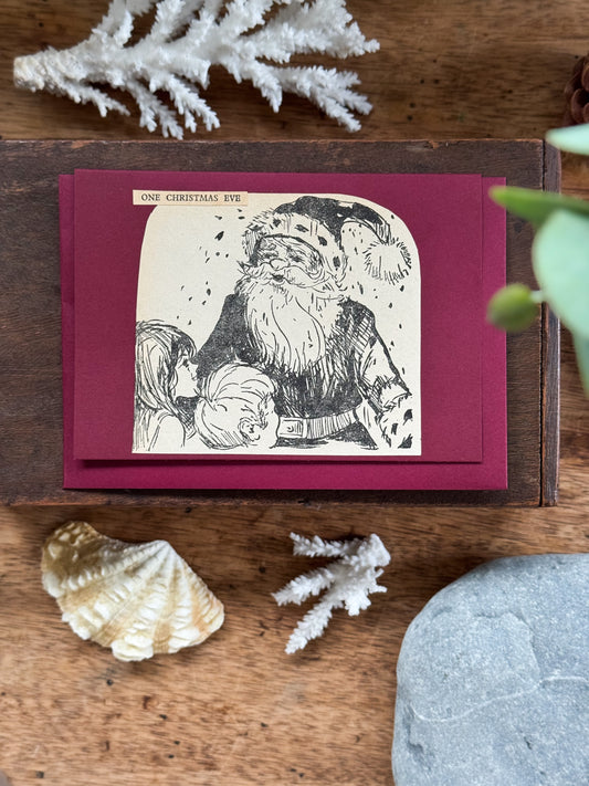 Handmade Hiraeth Vintage Illustration Greeting Card ‘One Christmas Eve’ • A6