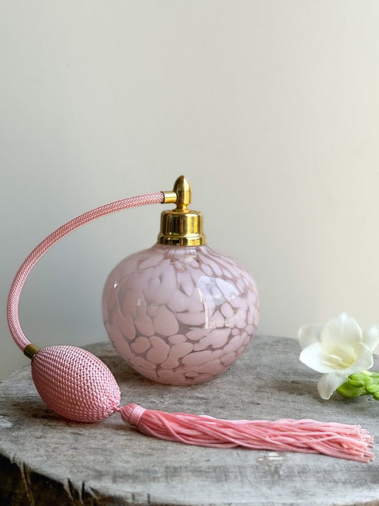 Vintage Caithness Handblown Pink Perfume Bottle