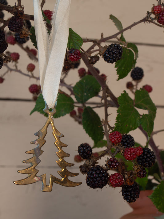 Vintage Solid Brass Christmas Decoration - Christmas Tree