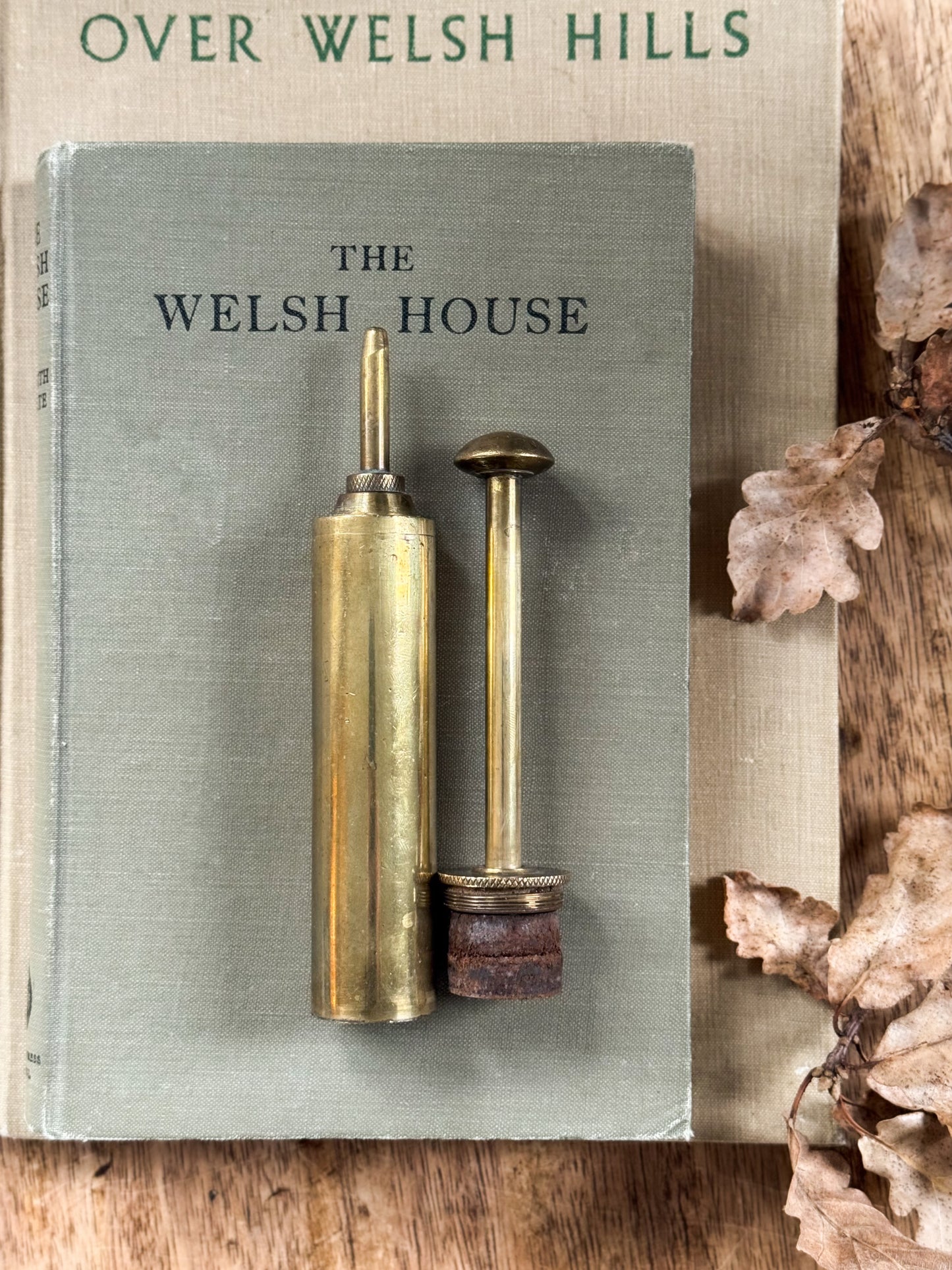 Antique Solid Brass Oil Syringe, c.1890–1915