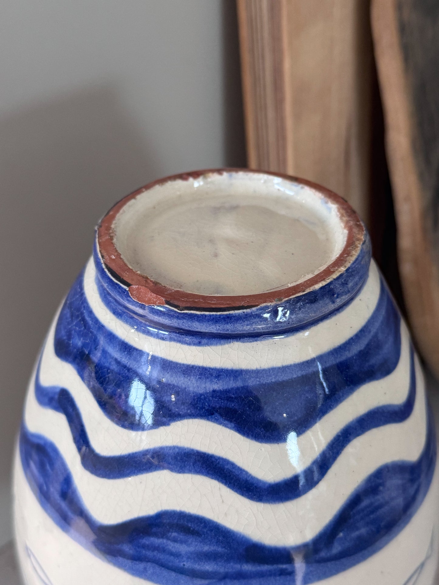 Large Vintage Mediterranean Studio Pottery Fish Vase