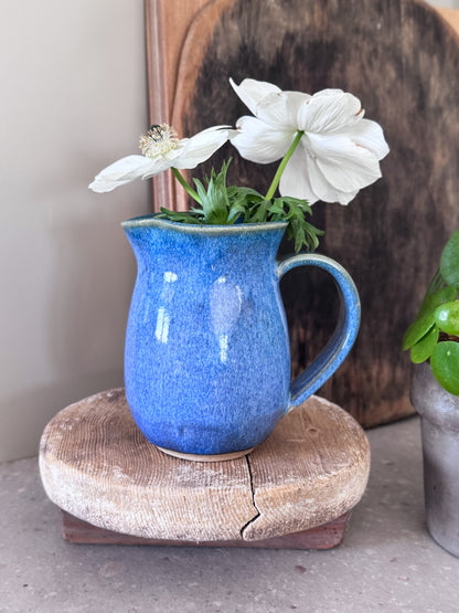 Vintage Studio Pottery Ocean Blue Jug