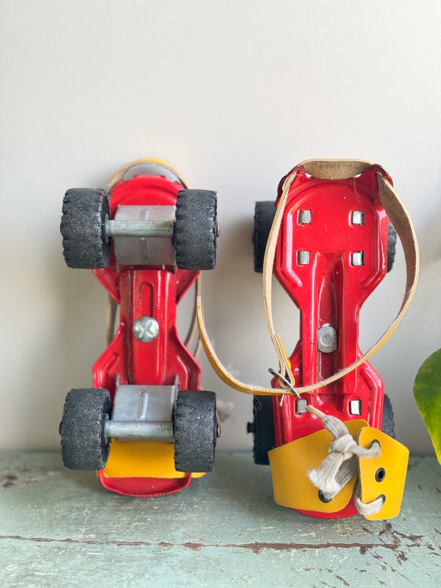 Vintage 1960s Lace Up Junior Roller Skates