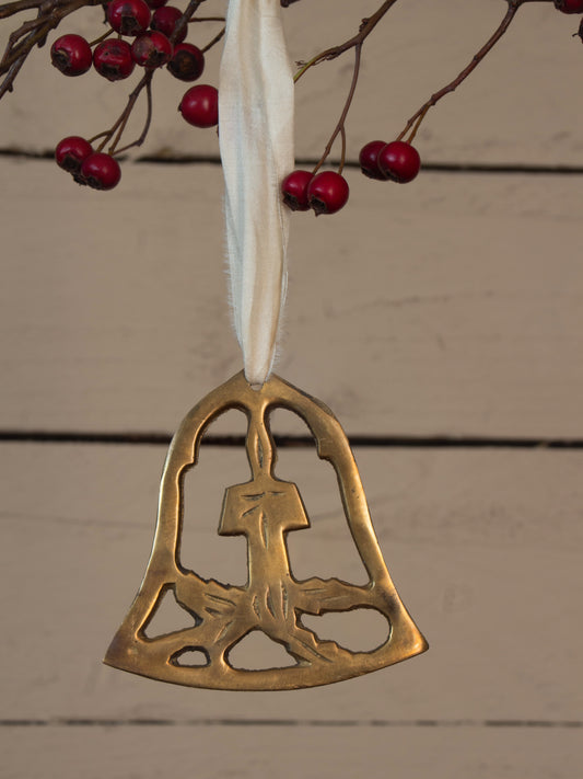 Vintage Solid Brass Christmas Decoration - Candle Bell