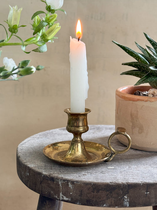 Vintage Solid Brass Chamberstick