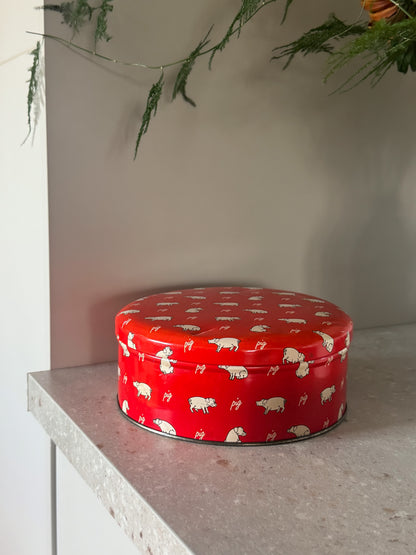Vintage Enamel ‘Pig’ Cake/Biscuit Tin