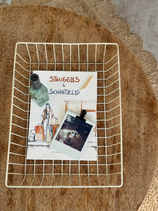 Midcentury Wire Basket – Berlin Coffee Table Style (White)