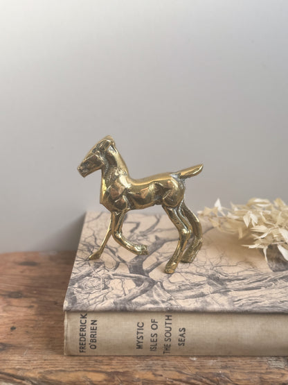 Antique Handmade Brass Horse