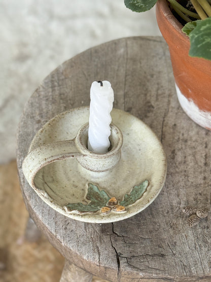 Tregaron Welsh Studio Pottery ‘Acorn’ Chamberstick