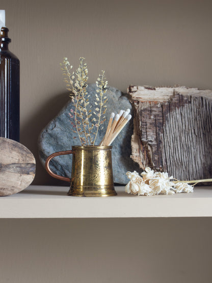 Vintage Copper & Brass Ship’s Anchor Match Pots