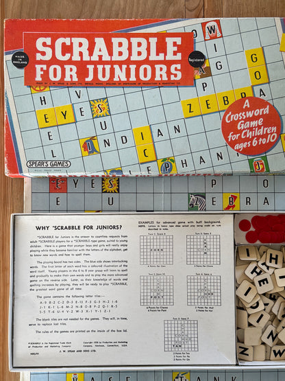 Vintage 1958 Scrabble for Juniors - Spear’s Games (Complete)