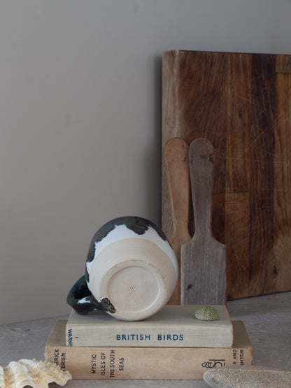 Vintage Blue & Green Drip Glaze Studio Pottery Mug
