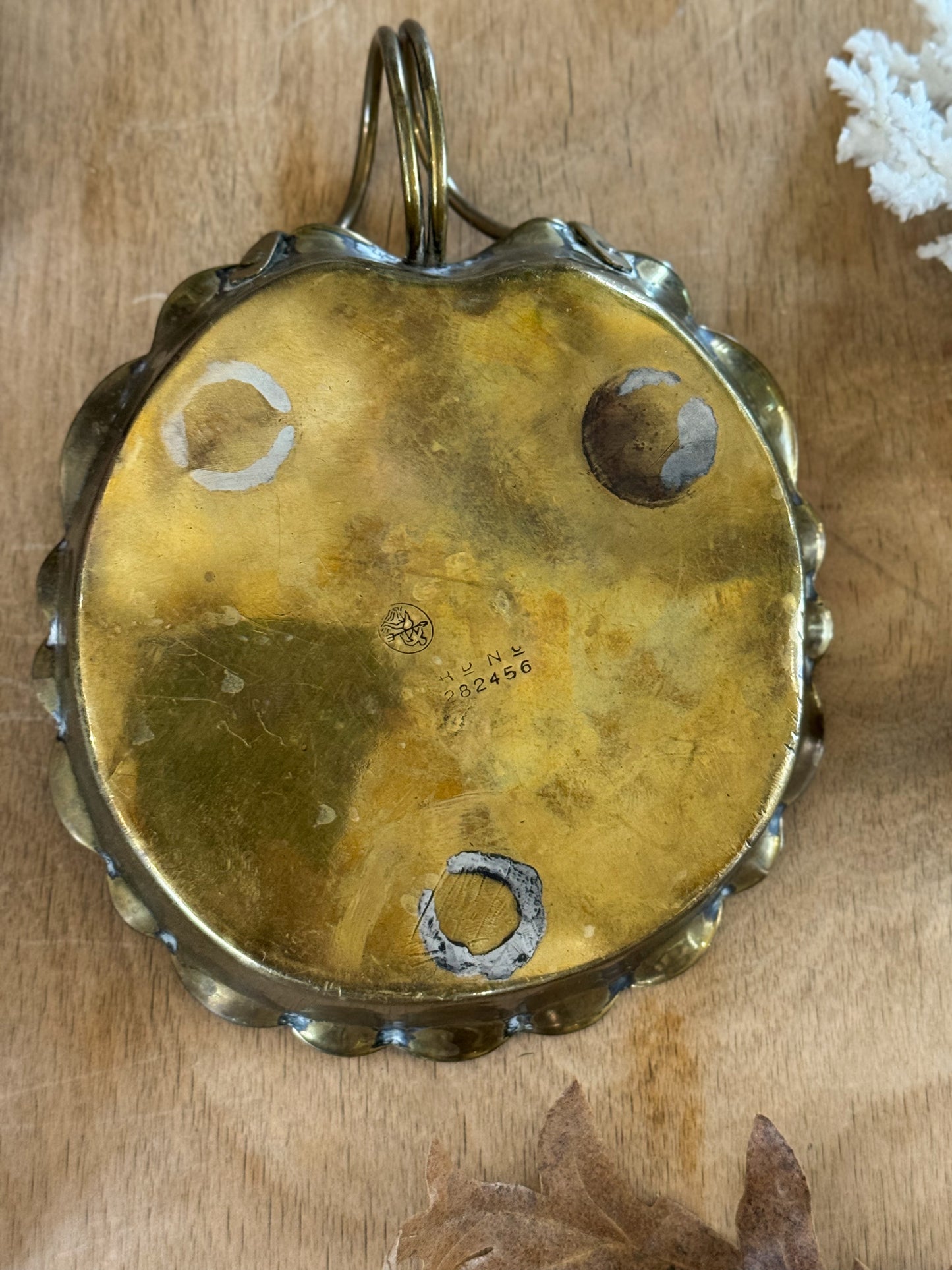 Antique Brass Scalloped Chamberstick - c.1890s