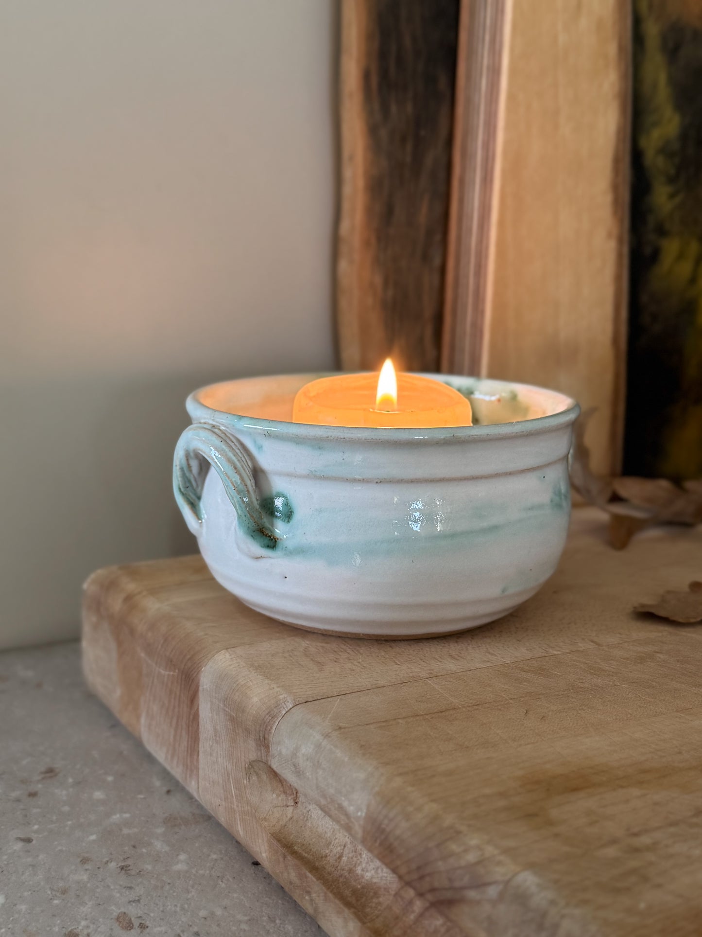 Vintage Studio Pottery Handled Bowl