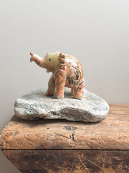 Vintage Onyx Elephant