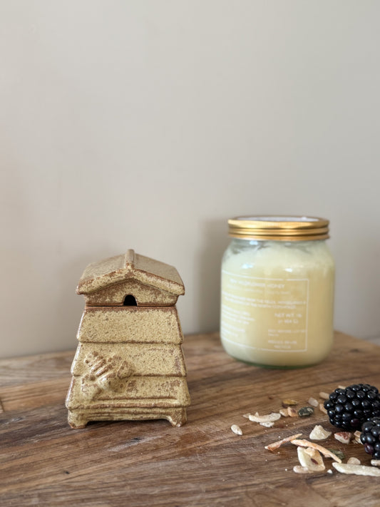 Handmade Studio Pottery Beehive Honey Pot
