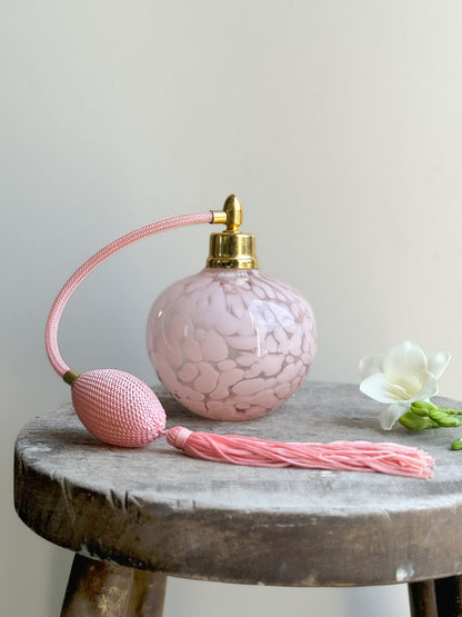 Vintage Caithness Handblown Pink Perfume Bottle