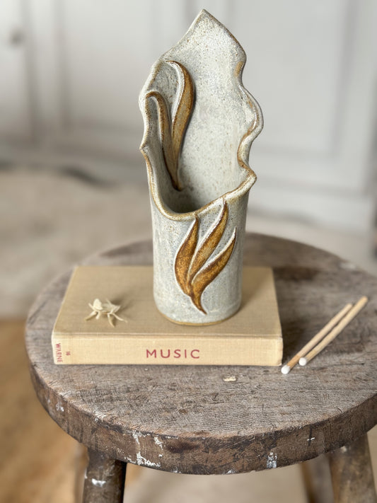 Welsh Studio Pottery Abstract Vase by Linda M. Kay, Pwllheli