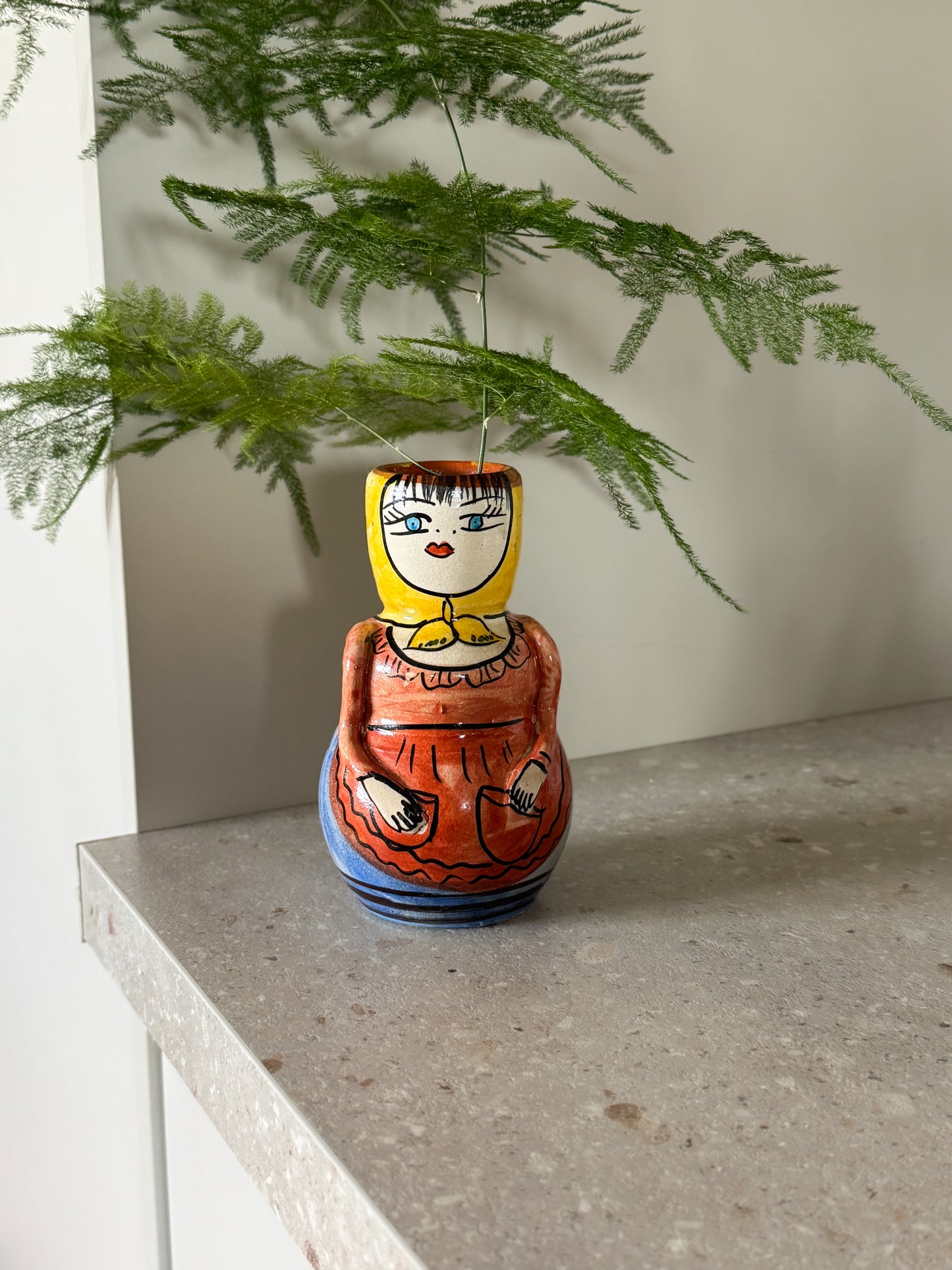 Vintage One-of-a-Kind Studio Pottery ‘Little Lady’ Vase