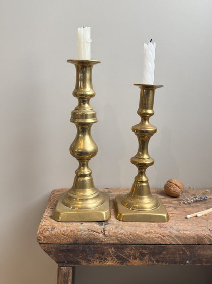 Antique Brass Candlesticks | Mismatched Pairs (Multiple Options)