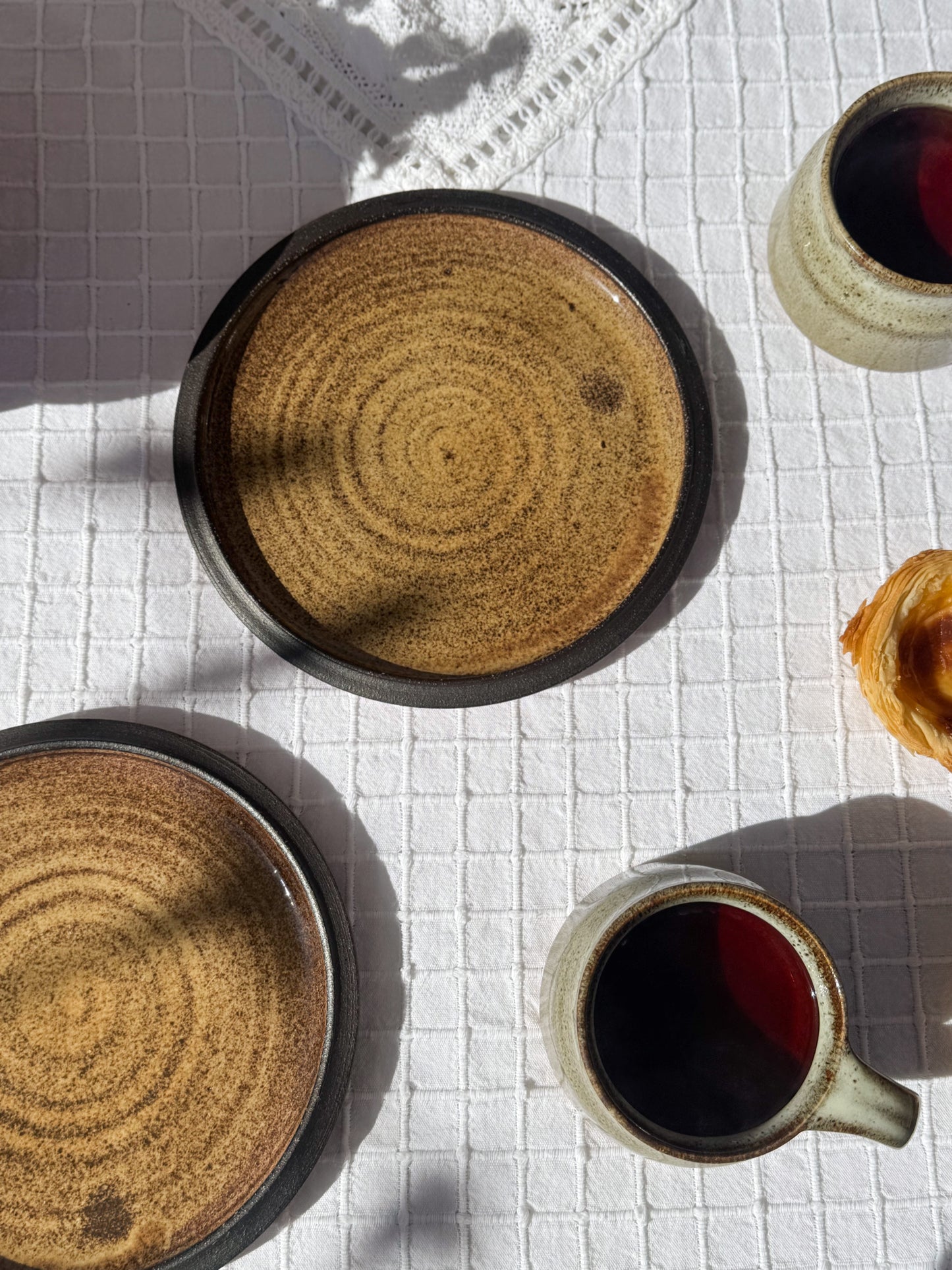 Vintage Studio Pottery Side Plates (Pair)