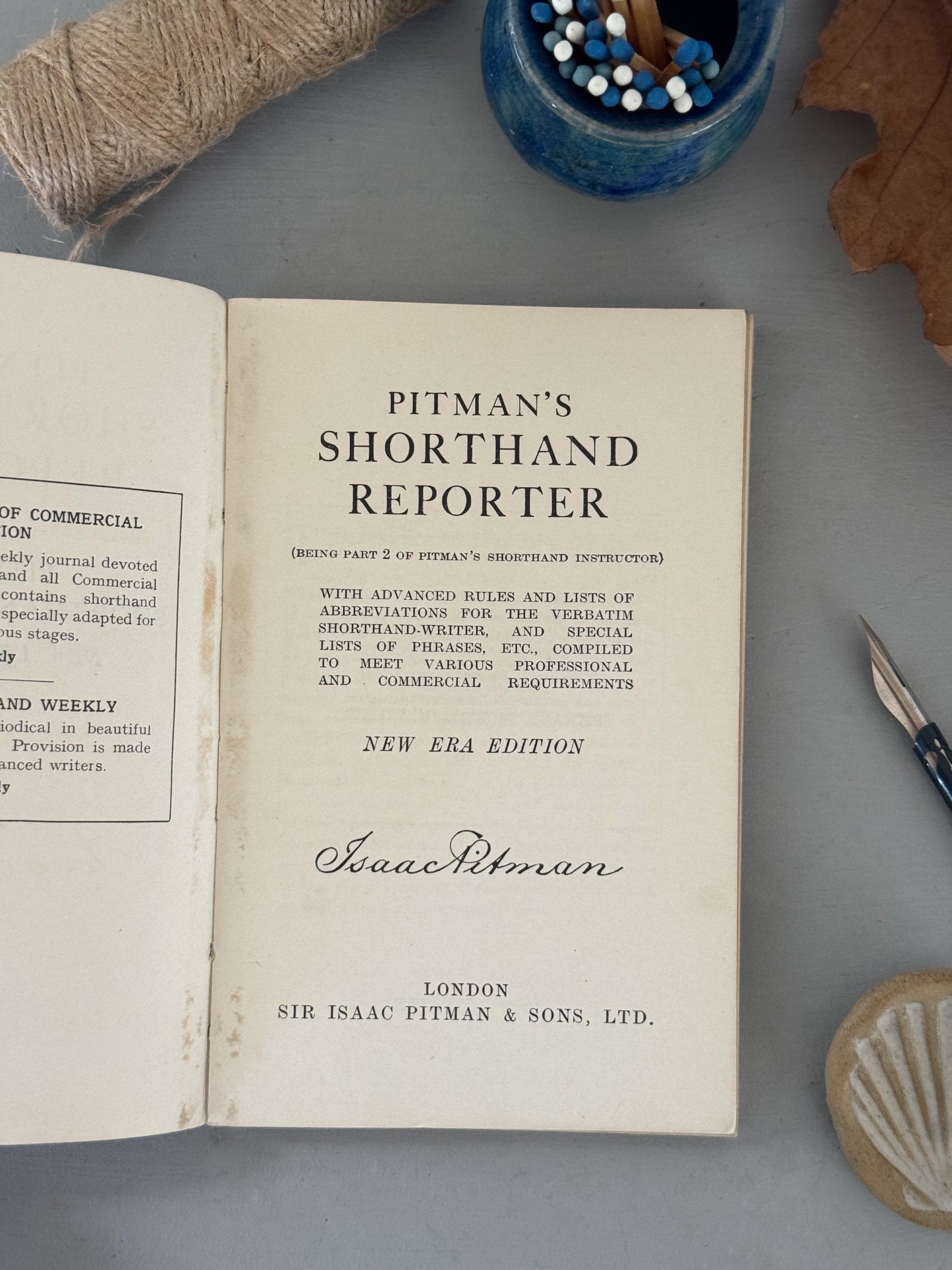 Vintage Pitman’s Shorthand Reporter - New Era Edition