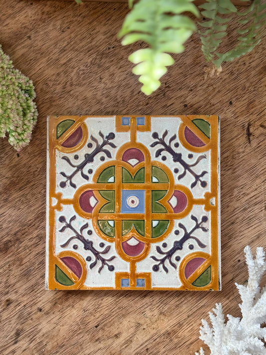 Antique Victorian Maw & Co Tile • Floreat Scalopia Design
