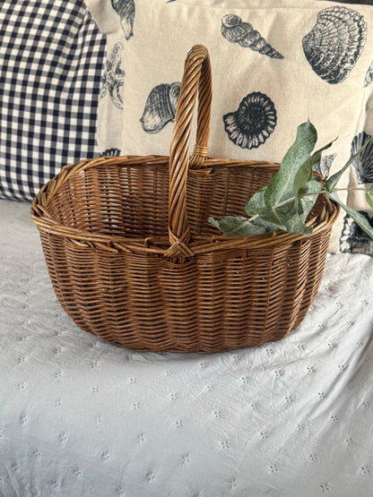 Vintage Wicker Foraging Basket