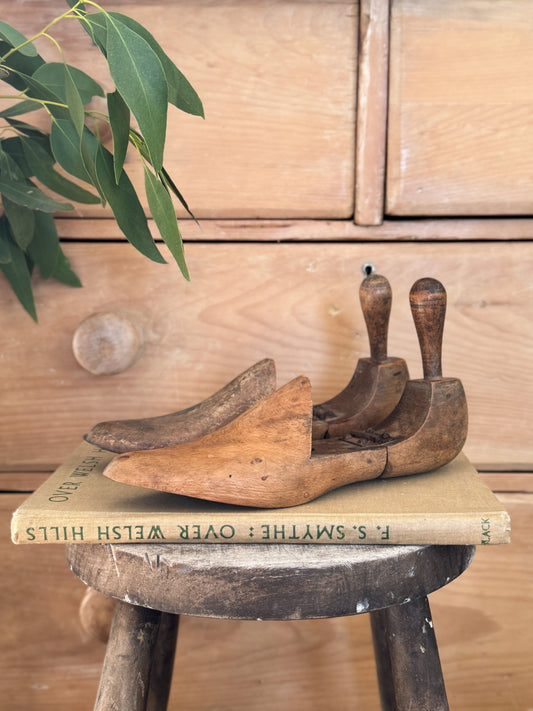 Pair of Vintage Wooden Folding Shoe Lasts