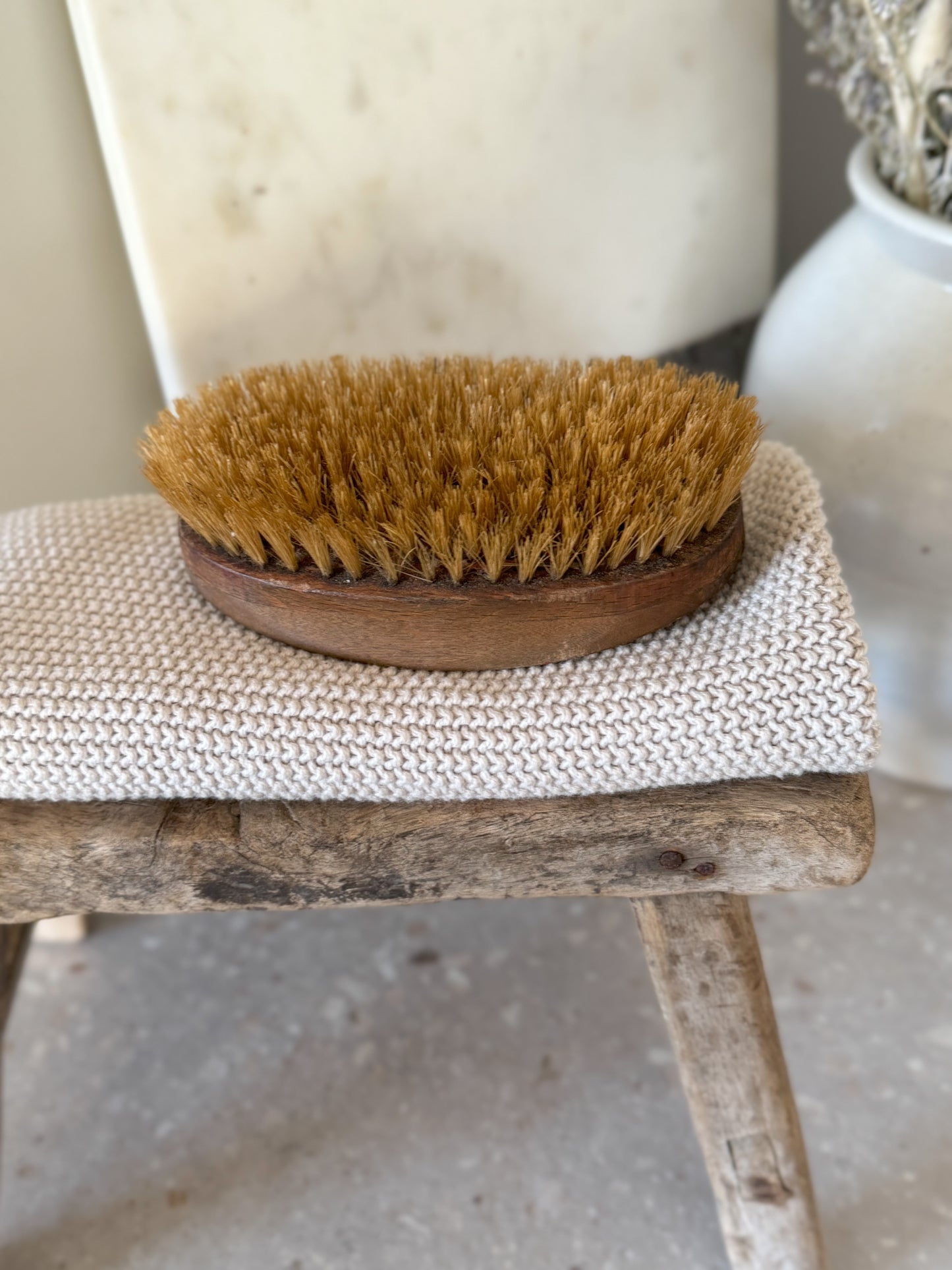 Antique Wooden Natural Bristle Household Brush | Utility Brush