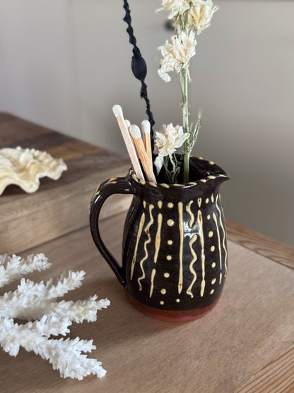 Anglesey Pottery Miniature Slipware Creamer by Janet Edwards