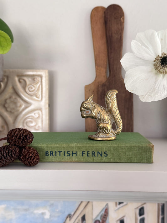 Vintage Miniature Solid Brass Squirrel