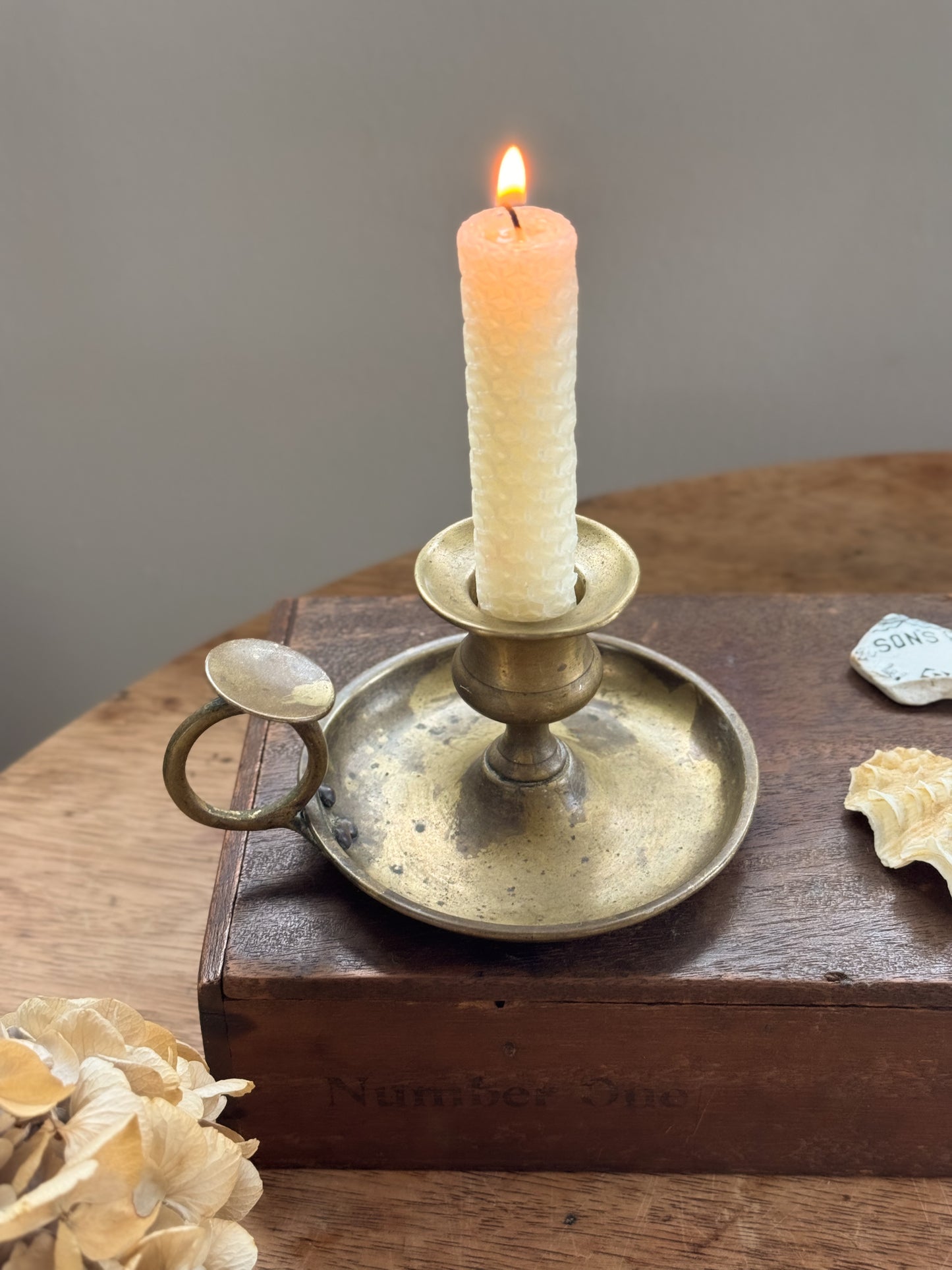 Antique Handmade Solid Brass Chamberstick