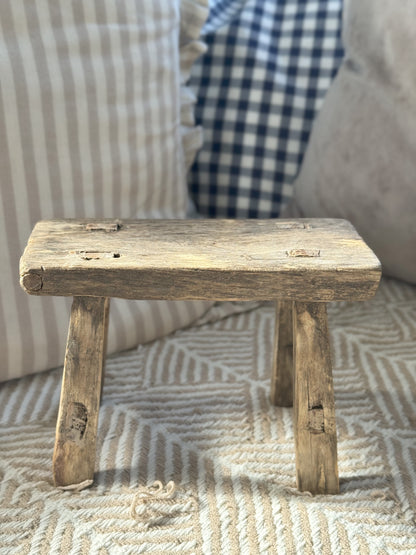 Vintage Tiny Elm Stool (Option 3)