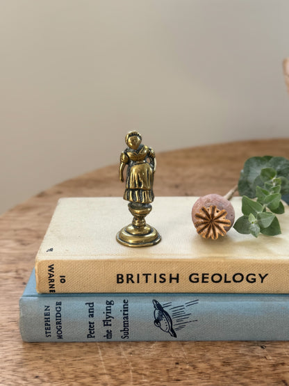 Antique Solid Brass ‘Little Lady’ Games Counter