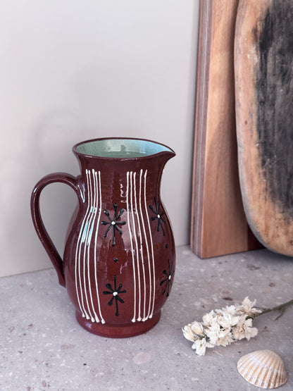 Rare Vintage 1950s/60s Welsh Slipware Jug by Rhys & Jean Powell, Llangollen