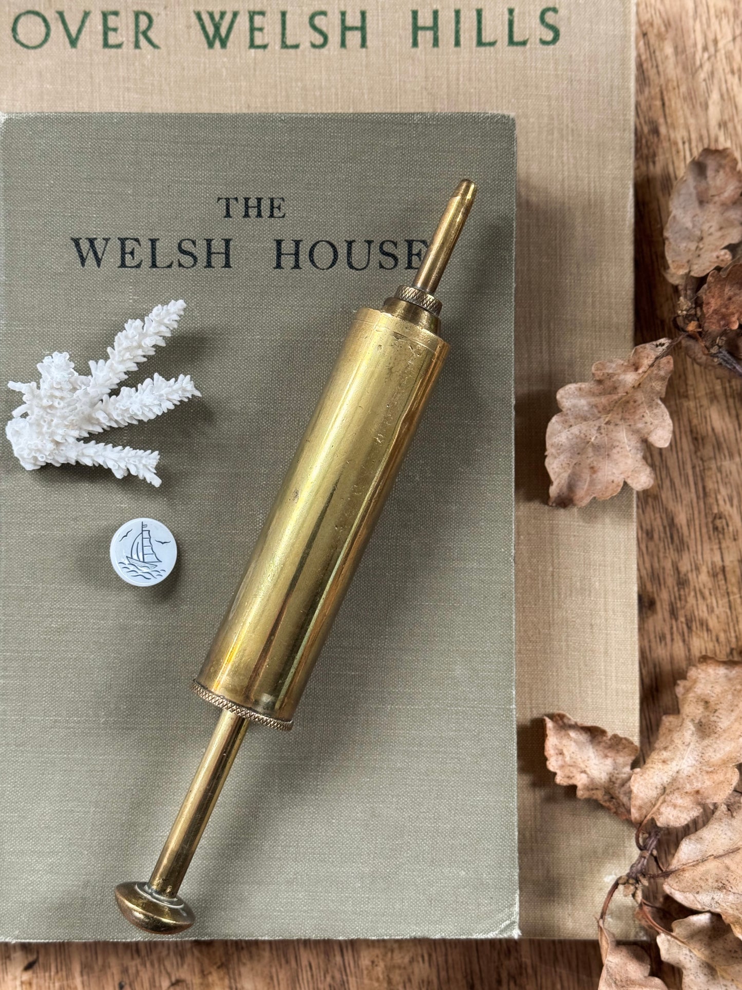 Antique Solid Brass Oil Syringe, c.1890–1915