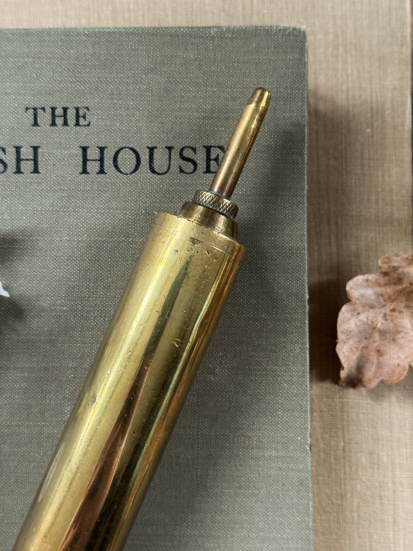 Antique Solid Brass Oil Syringe, c.1890–1915