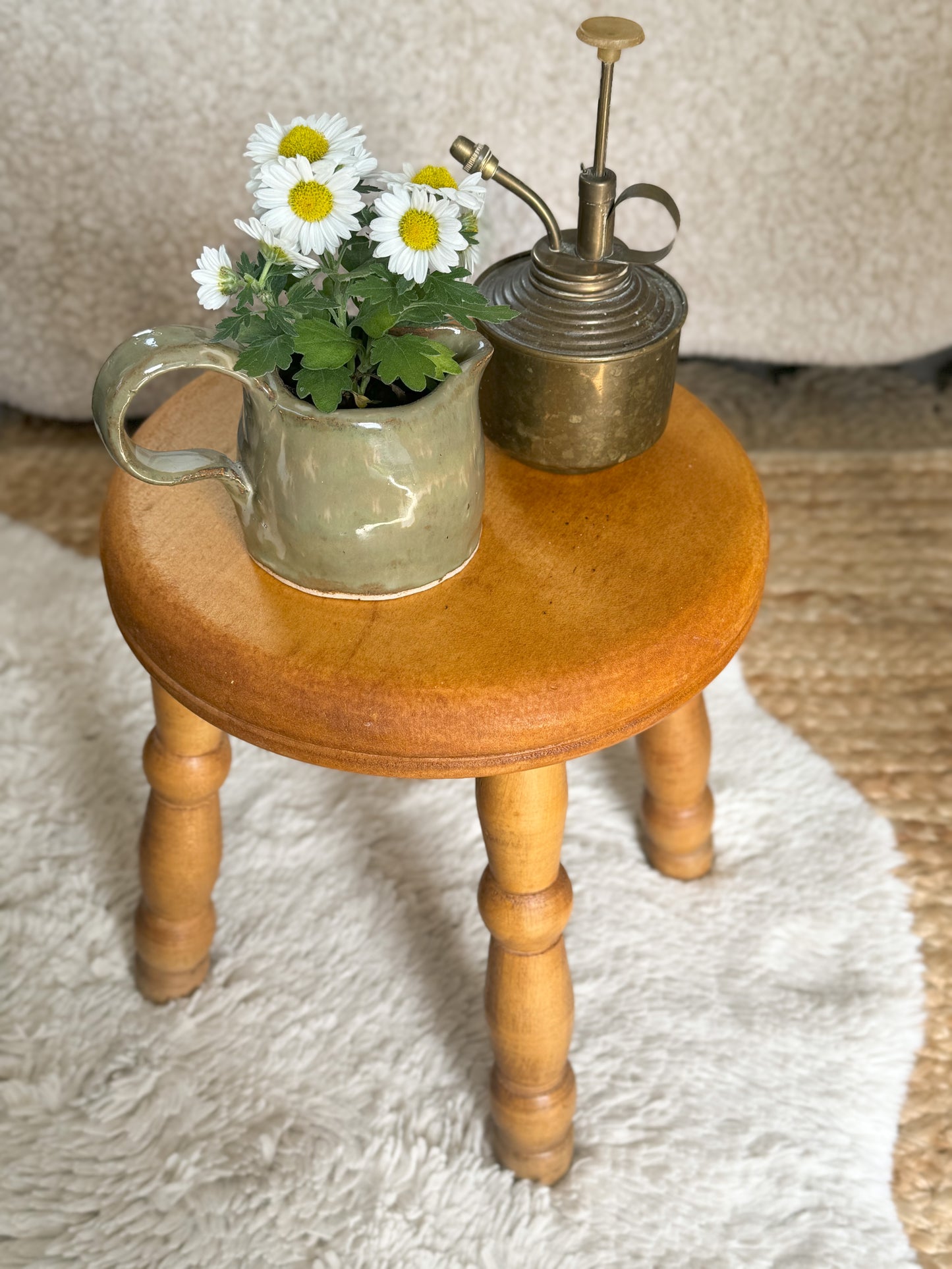 Vintage Pine Milking Stool