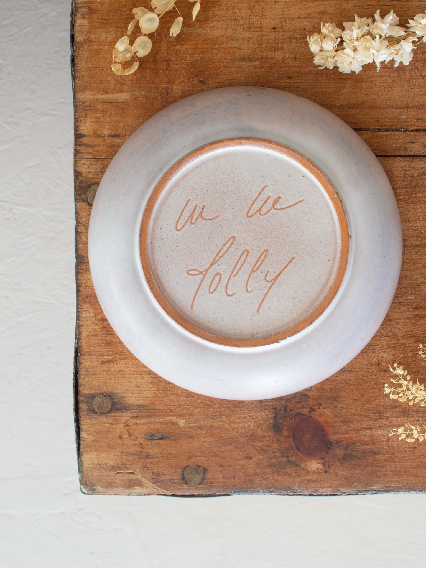 Vintage 1950s Marie-Madeleine Jolly Hand-Painted French Studio Pottery Botanical Bowl