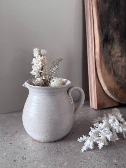Vintage Wensleydale Pottery Sandstone Creamer Jug, Hawes, York