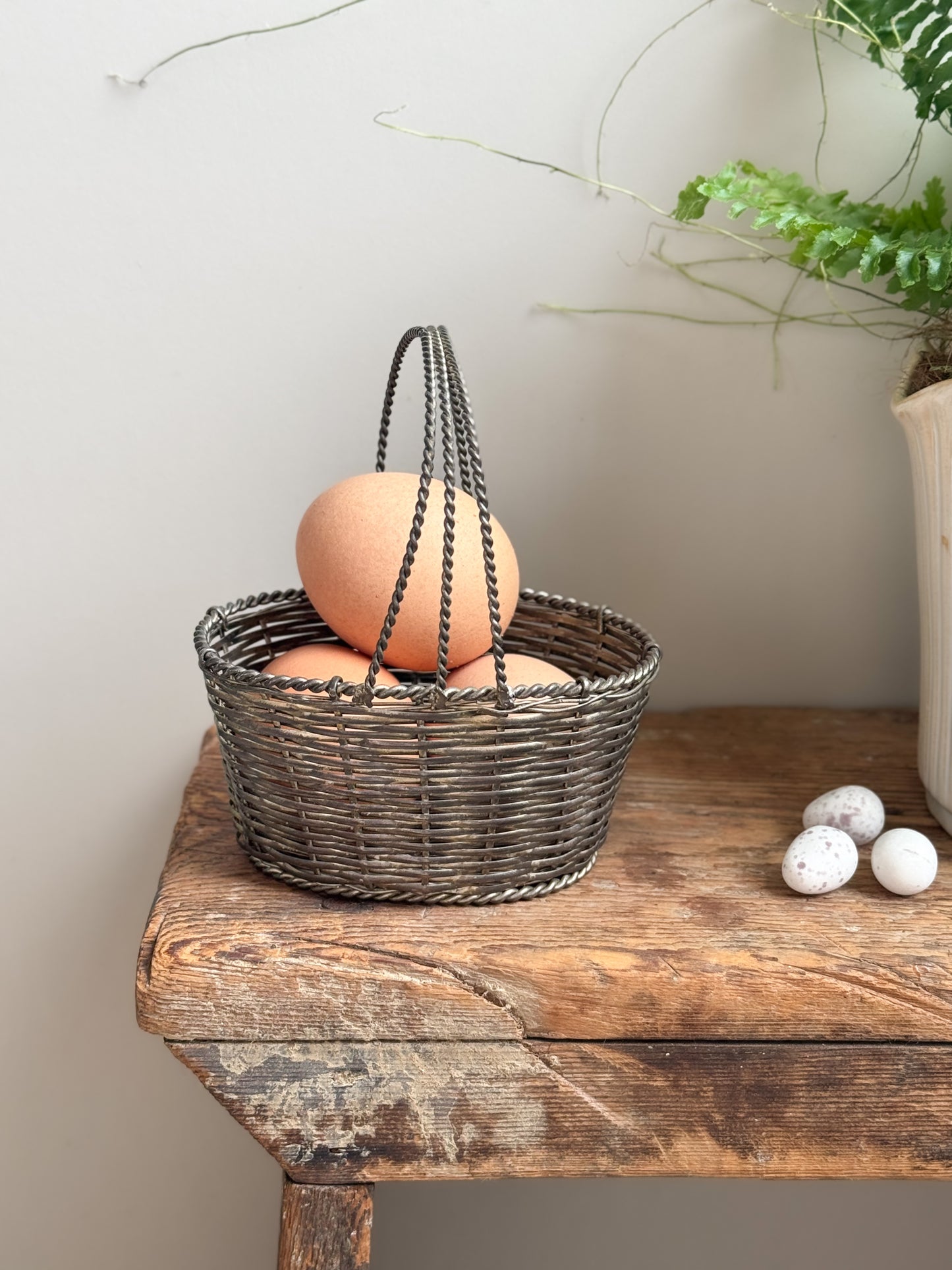 Vintage Miniature Wire Basket