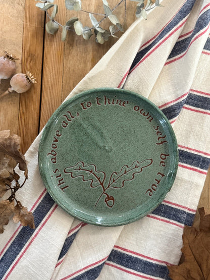 Very Rare Vintage Welsh Studio Pottery Plate - Doniau Cudd, Handmade in Bangor, North Wales