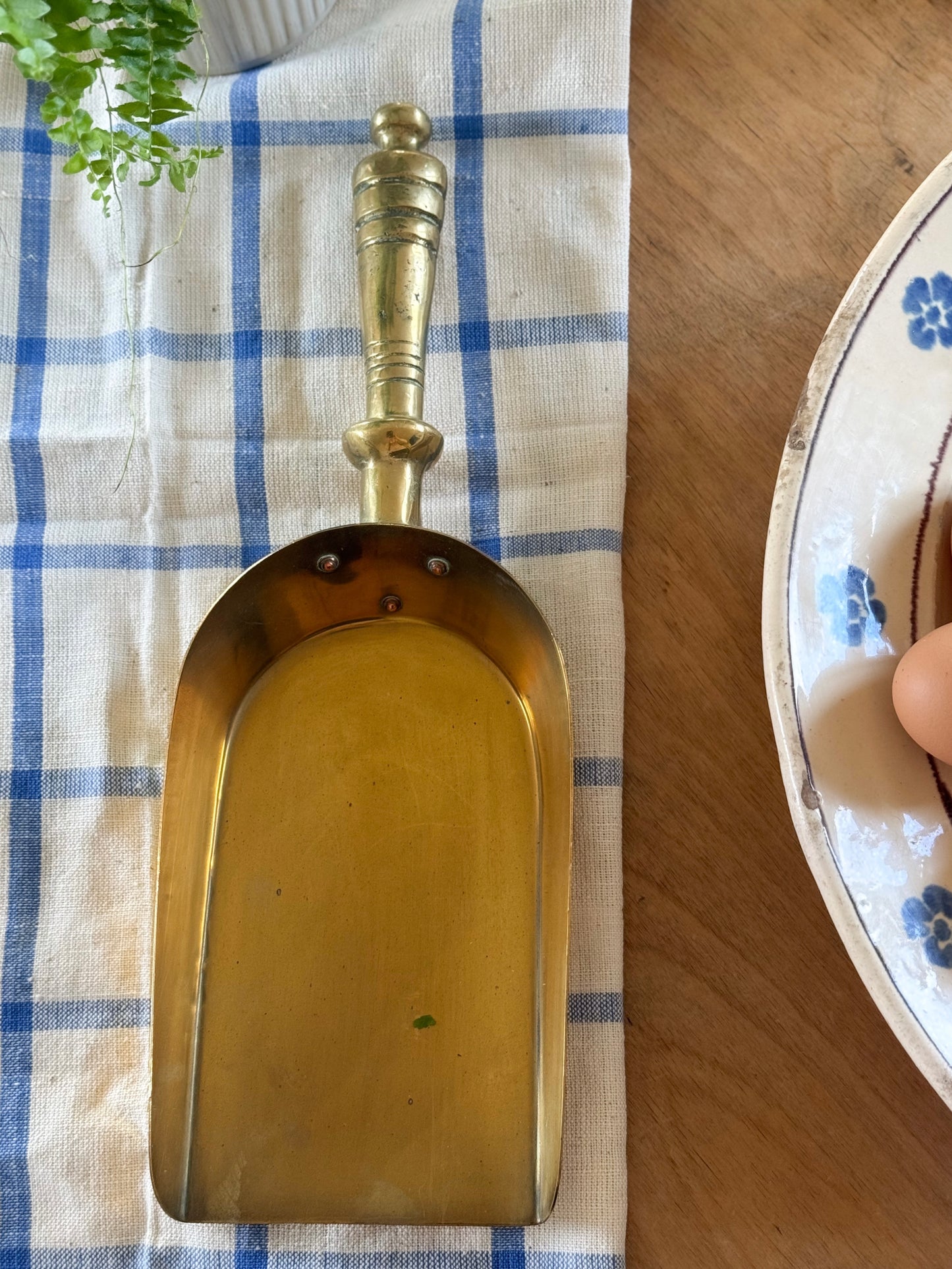 Antique Handmade Solid Brass Shovel