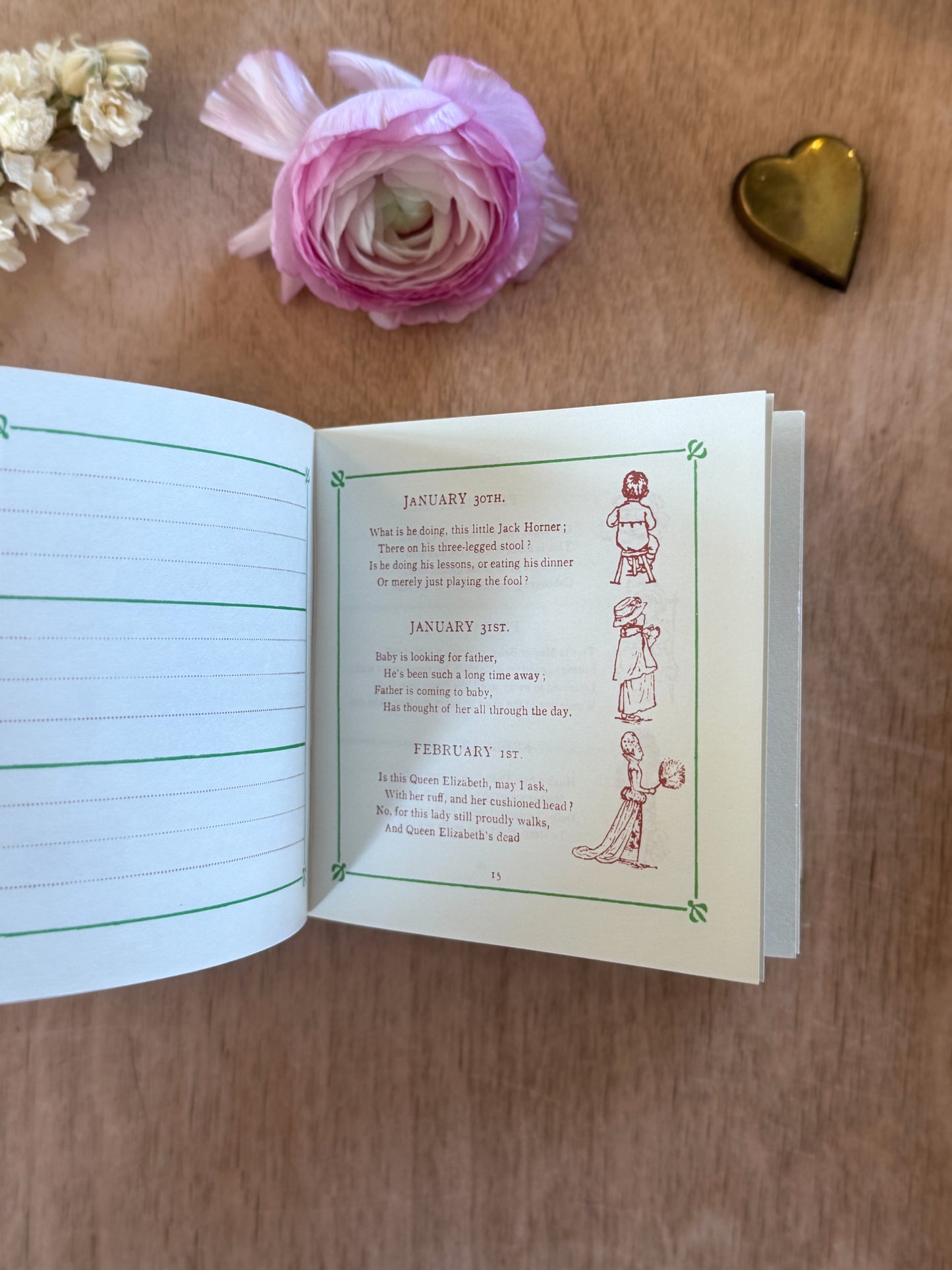 Vintage Kate Greenaway Birthday Book (Unused Condition)