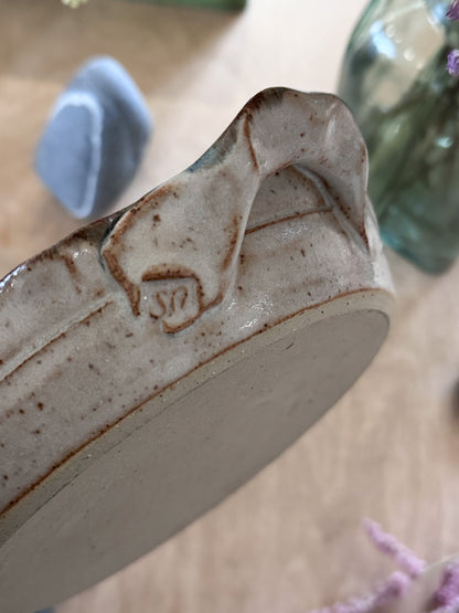 Vintage Studio Pottery Scalloped Dish